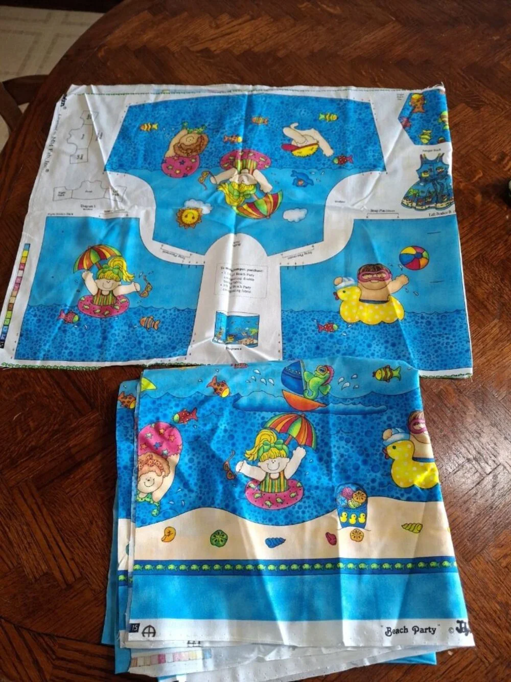Jelly Bean Junction Beach Party Jumper and Fabric Panel Cut & Sew Fabric Panel